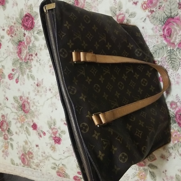 Louis Vuitton Monogram Cabas Mezzo shoulder bag authentic vintage parse - Picture 8 of 14